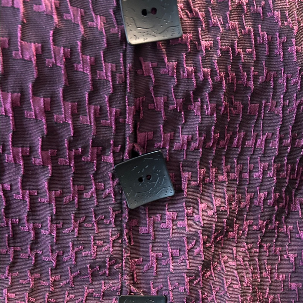 Ali Miles Deep Purple/Plum Jacket with Square Black Buttons - Picture 3 of 11